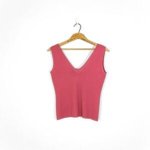 🖤 Vintage | Pink Acetate Sleeveless Top